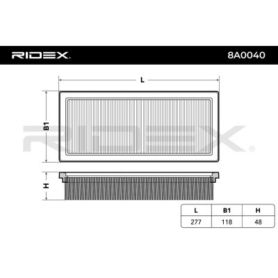 Filtr Powietrza RIDEX 8A0040 8A0040 - foto 3