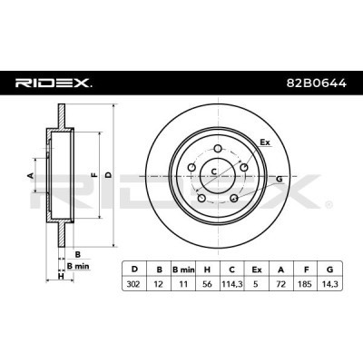 Tarcza hamulcowa RIDEX 82B0644 82B0644 - foto 3
