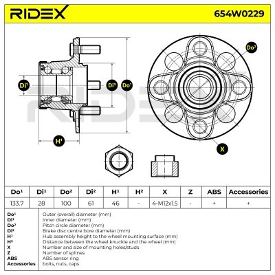 Łożysko Koła RIDEX 654W0229 654W0229 - foto 9