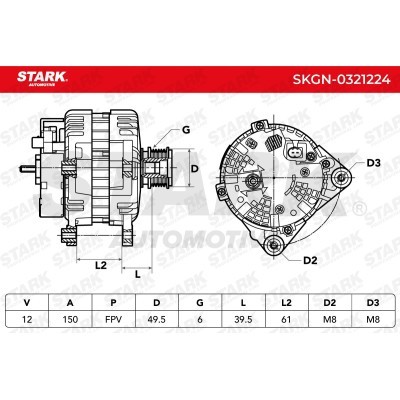 Alternator Stark SKGN-0321224 SKGN-0321224 - foto 5