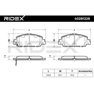 Klocki hamulcowe RIDEX 402B1228 402B1228 - foto 6
