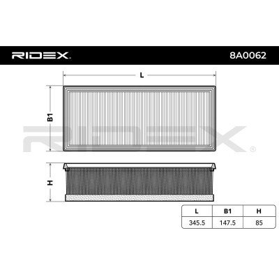 Filtr Powietrza RIDEX 8A0062 8A0062 - foto 6