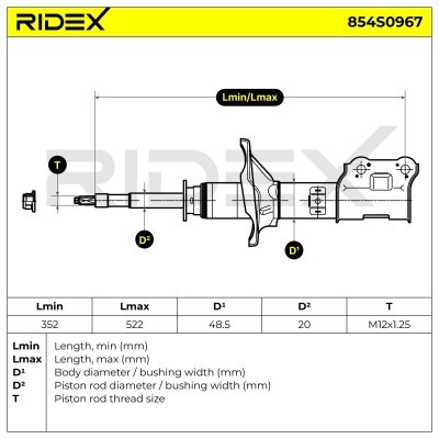 Amortyzator RIDEX 854S0967 854S0967 - foto 9