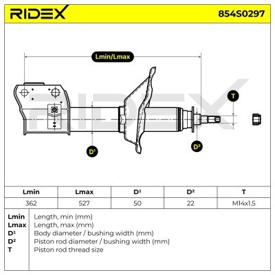 Amortyzator RIDEX 854S0297 854S0297 - foto 6