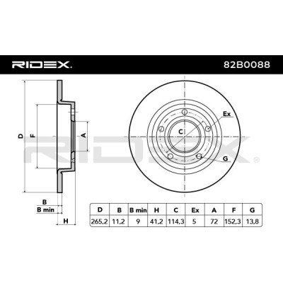 Tarcza hamulcowa RIDEX 82B0088 82B0088 - foto 4