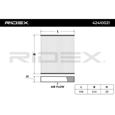 Filtr Kabinowy RIDEX 424I0021 424I0021 - foto 2