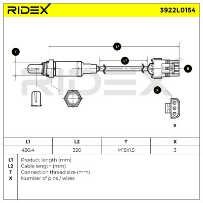 Sonda Lambda RIDEX 3922L0154 3922L0154 - foto 6