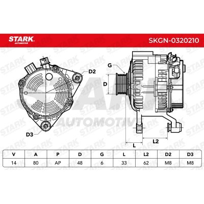 Alternator Stark SKGN-0320210 SKGN-0320210 - foto 7