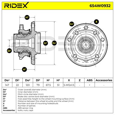 Łożysko Koła RIDEX 654W0932 654W0932 - foto 5