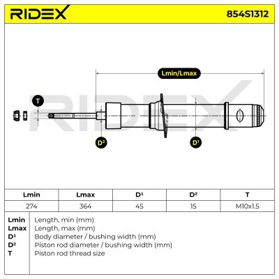 Amortyzator RIDEX 854S1312 854S1312 - foto 7