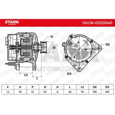 Alternator Stark SKGN-0320040 SKGN-0320040 - foto 8