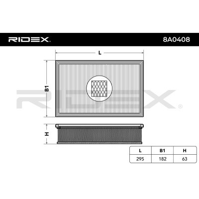 Filtr Powietrza RIDEX 8A0408 8A0408 - foto 4
