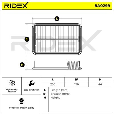 Filtr Powietrza RIDEX 8A0299 8A0299 - foto 5