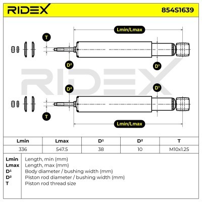 Amortyzator RIDEX 854S1639 854S1639 - foto 2