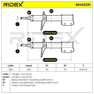 Amortyzator RIDEX 854S2231 854S2231 - foto 4