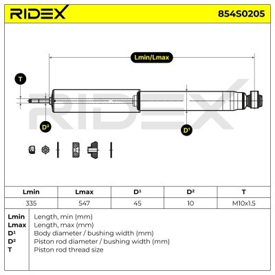 Amortyzator RIDEX 854S0205 854S0205 - foto 7