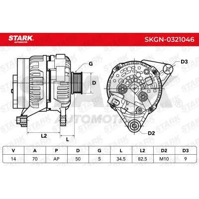 Alternator Stark SKGN-0321046 SKGN-0321046 - foto 6