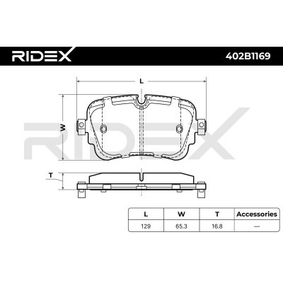 Klocki hamulcowe RIDEX 402B1169 402B1169 - foto 7