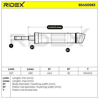 Amortyzator RIDEX 854S0583 854S0583 - foto 6