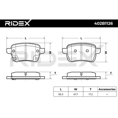 Klocki hamulcowe RIDEX 402B1126 402B1126 - foto 4