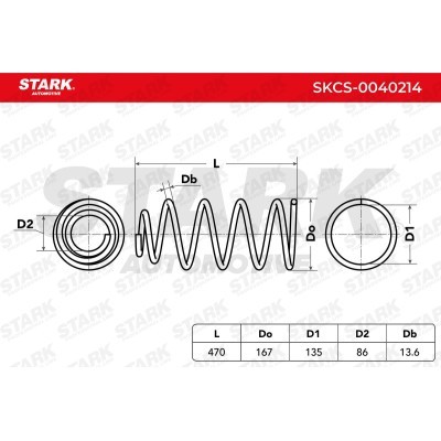 Sprężyna Zawieszenia Stark SKCS-0040214 SKCS-0040214 - foto 6