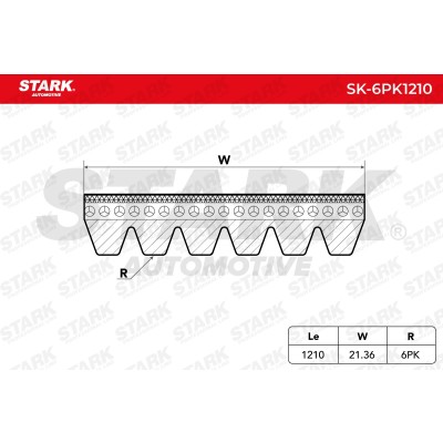 Pasek Klinowy Wielorowkowy Stark SK-6PK1210 SK-6PK1210 - foto 3