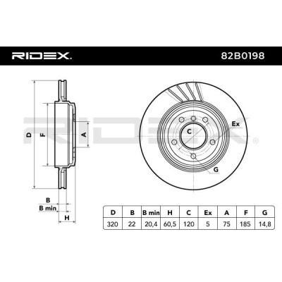 Tarcza hamulcowa RIDEX 82B0198 82B0198 - foto 4