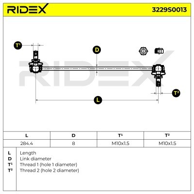 Łącznik Stabilizatora RIDEX 3229S0013 3229S0013 - foto 3
