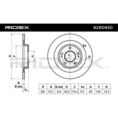 Tarcza hamulcowa RIDEX 82B0850 82B0850 - foto 4