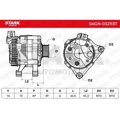 Alternator Stark SKGN-0321137 SKGN-0321137 - foto 5