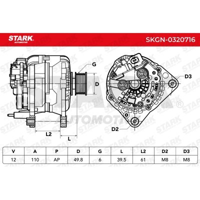 Alternator Stark SKGN-0320716 SKGN-0320716 - foto 5