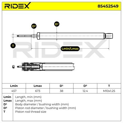 Amortyzator RIDEX 854S2549 854S2549 - foto 8