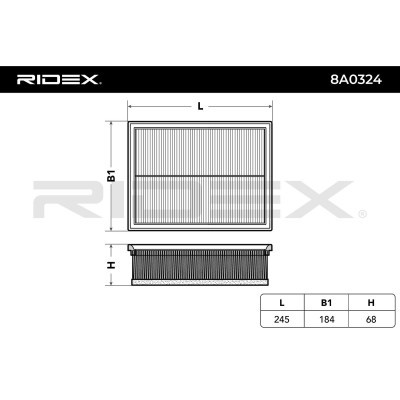 Filtr Powietrza RIDEX 8A0324 8A0324 - foto 6