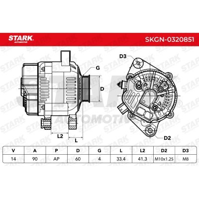 Alternator Stark SKGN-0320851 SKGN-0320851 - foto 7