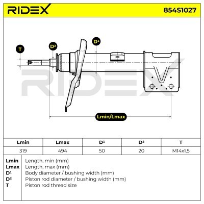 Amortyzator RIDEX 854S1027 854S1027 - foto 8