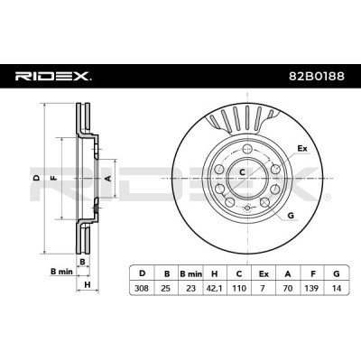 Tarcza hamulcowa RIDEX 82B0188 82B0188 - foto 7