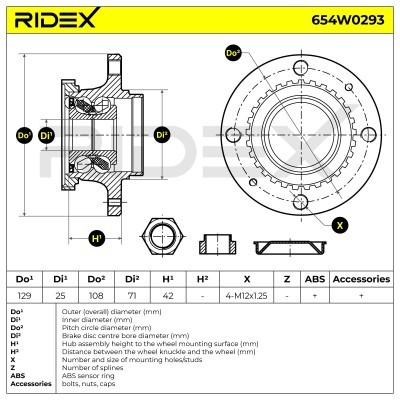 Łożysko Koła RIDEX 654W0293 654W0293 - foto 6