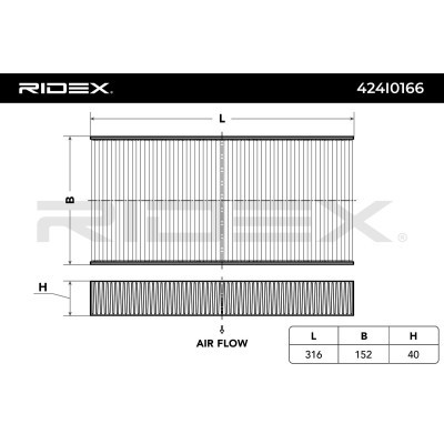 Filtr Kabinowy RIDEX 424I0166 424I0166 - foto 2