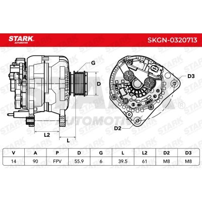 Alternator Stark SKGN-0320713 SKGN-0320713 - foto 5
