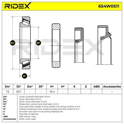 Łożysko Koła RIDEX 654W0511 654W0511 - foto 8