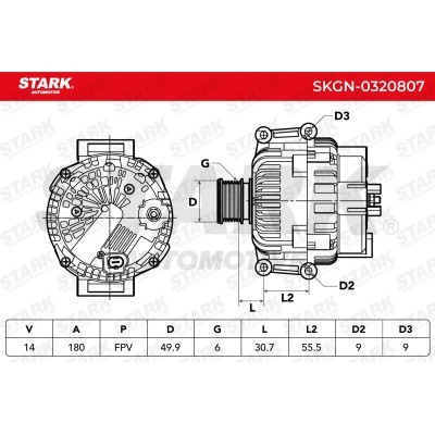 Alternator Stark SKGN-0320807 SKGN-0320807 - foto 6