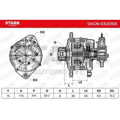 Alternator Stark SKGN-0320105 SKGN-0320105 - foto 7