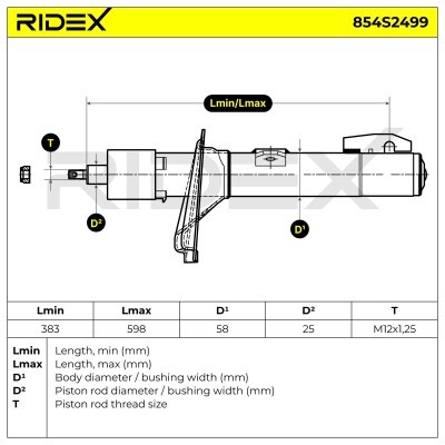 Amortyzator RIDEX 854S2499 854S2499 - foto 8