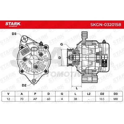 Alternator Stark SKGN-0320158 SKGN-0320158 - foto 7