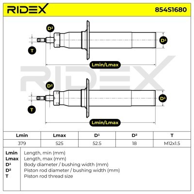 Amortyzator RIDEX 854S1680 854S1680 - foto 4