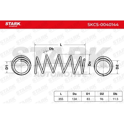 Sprężyna Zawieszenia Stark SKCS-0040144 SKCS-0040144 - foto 2