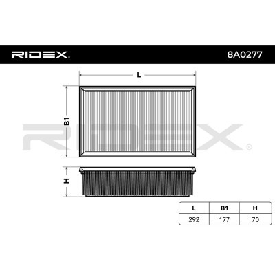 Filtr Powietrza RIDEX 8A0277 8A0277 - foto 3