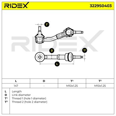 Łącznik Stabilizatora RIDEX 3229S0403 3229S0403 - foto 6