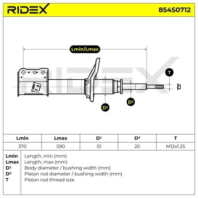Amortyzator RIDEX 854S0712 854S0712 - foto 8