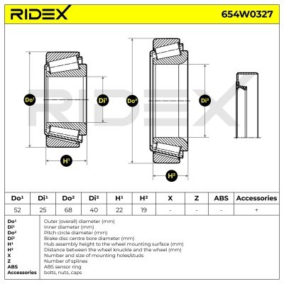 Łożysko Koła RIDEX 654W0327 654W0327 - foto 5